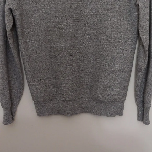 J Crew Mens Gray/White Marled Crew Neck Sweater Size S Cotton GUC - Picture 5 of 5
